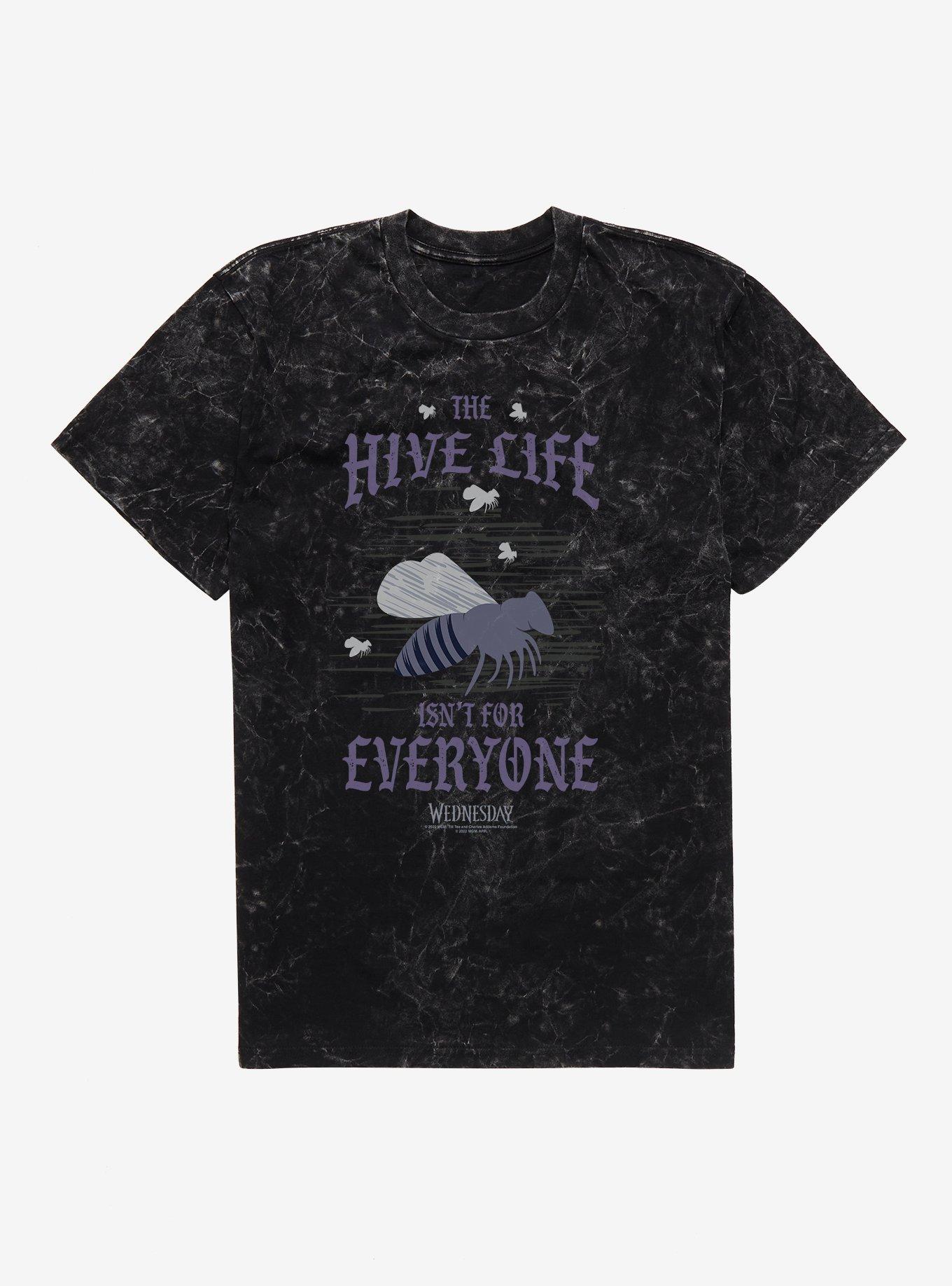 Wednesday The Hive Life Isn't For Everyone Mineral Wash T-Shirt | Trending Graphic Tee For Fans