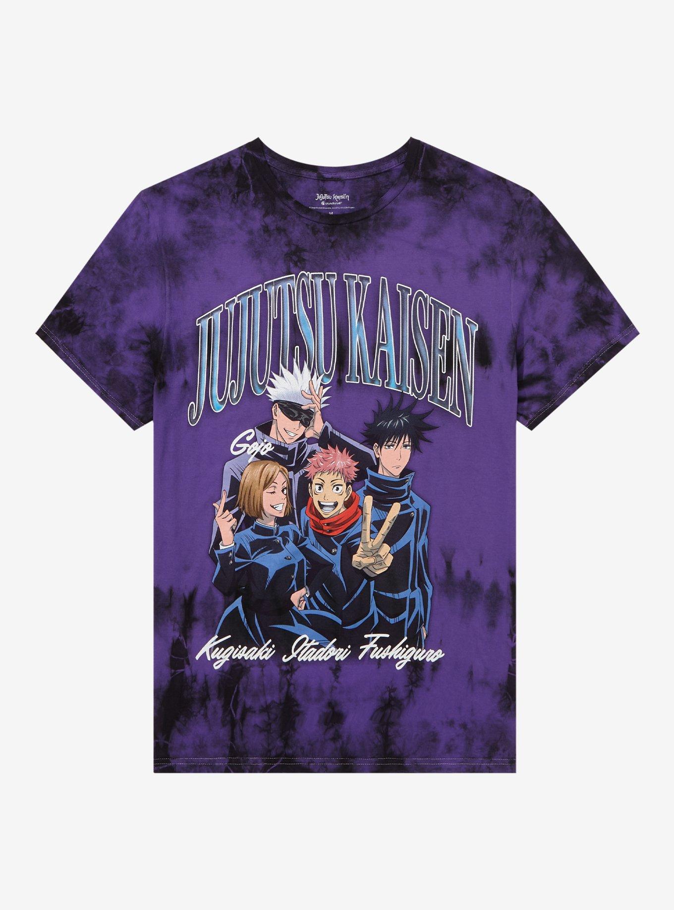 Jujutsu Kaisen Group Purple Tie-Dye T-Shirt | Trending Graphic Tee For Fans