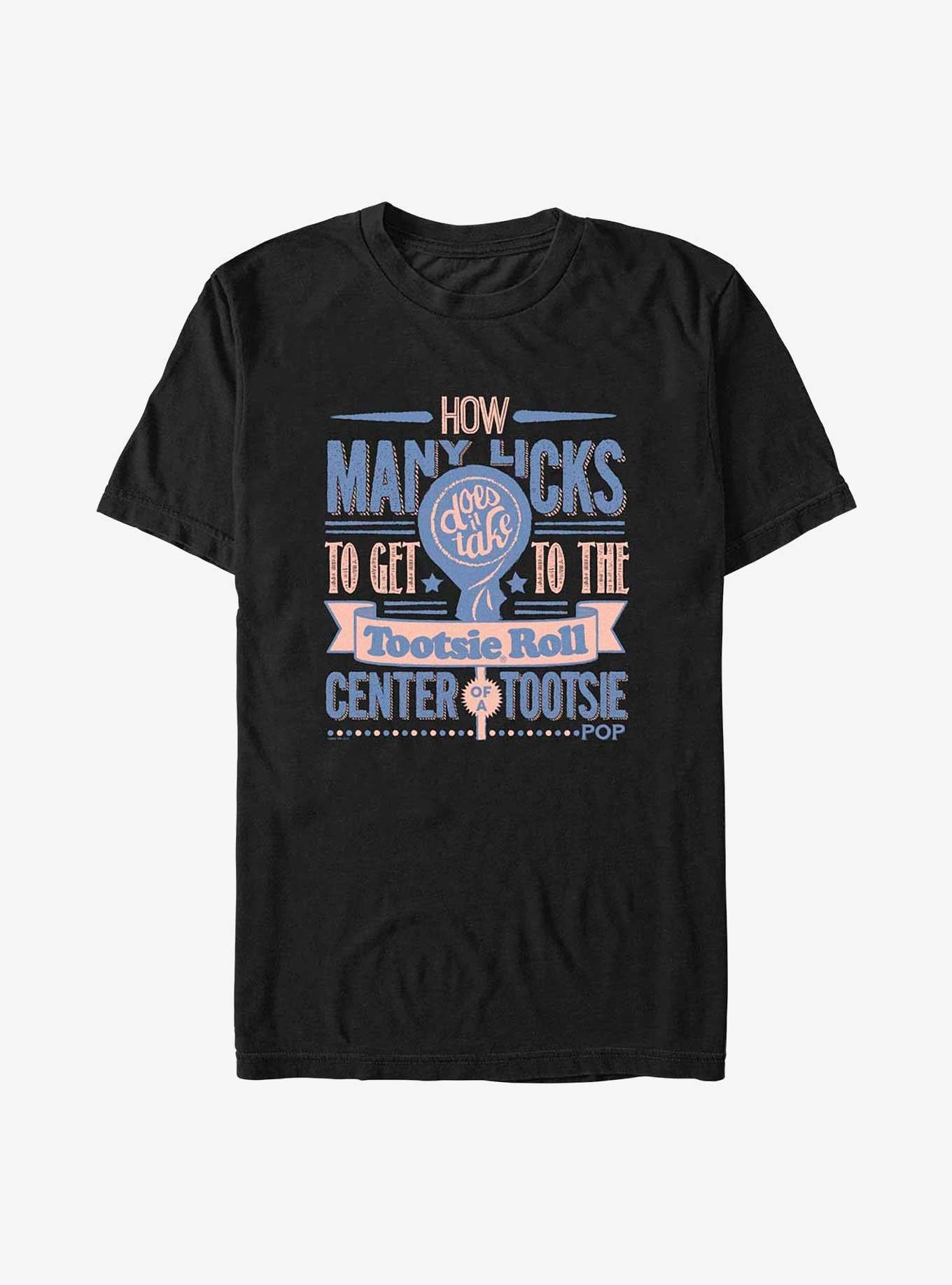 Tootsie Roll How Many Licks Typography Poster T-Shirt | Trending Graphic Tee For Fans