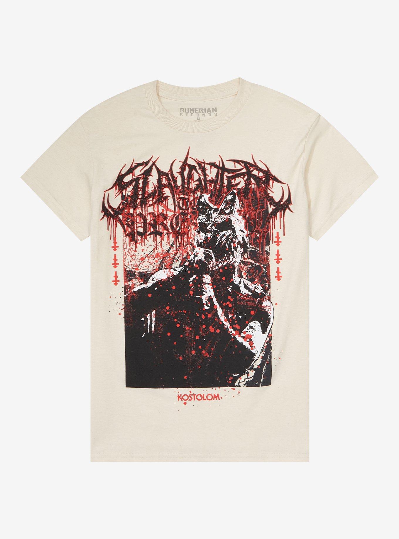 Slaughter To Prevail Kostolom Boyfriend Fit Girls T-Shirt | Trending Graphic Tee For Fans