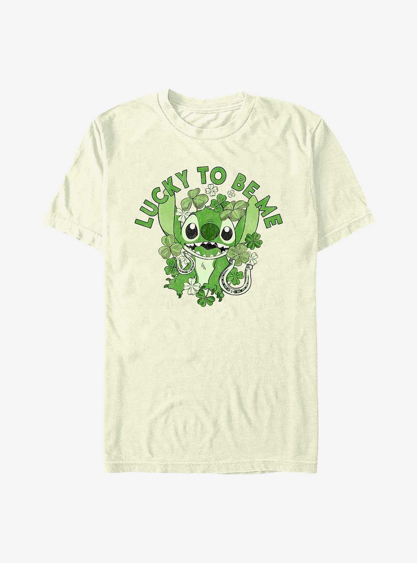 Disney Lilo & Stitch Lucky Shamrock Stitch T-Shirt | Trending Graphic Tee For Fans