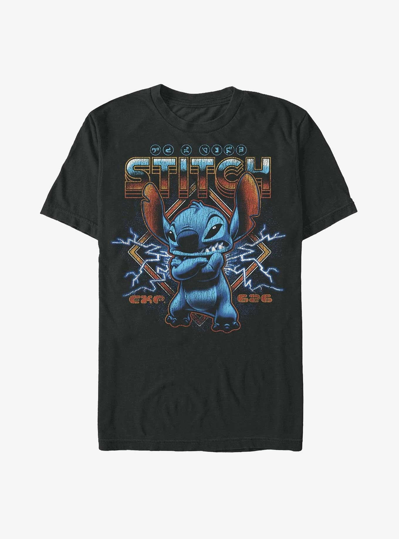 Disney Lilo & Stitch Metallic Lightning Experiment 626 Extra Soft T-Shirt | Trending Graphic Tee For Fans