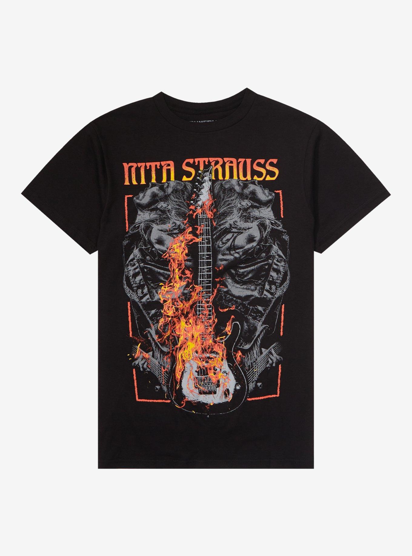 Nita Strauss Flame Guitar Girls T-Shirt | Trending Graphic Tee For Fans