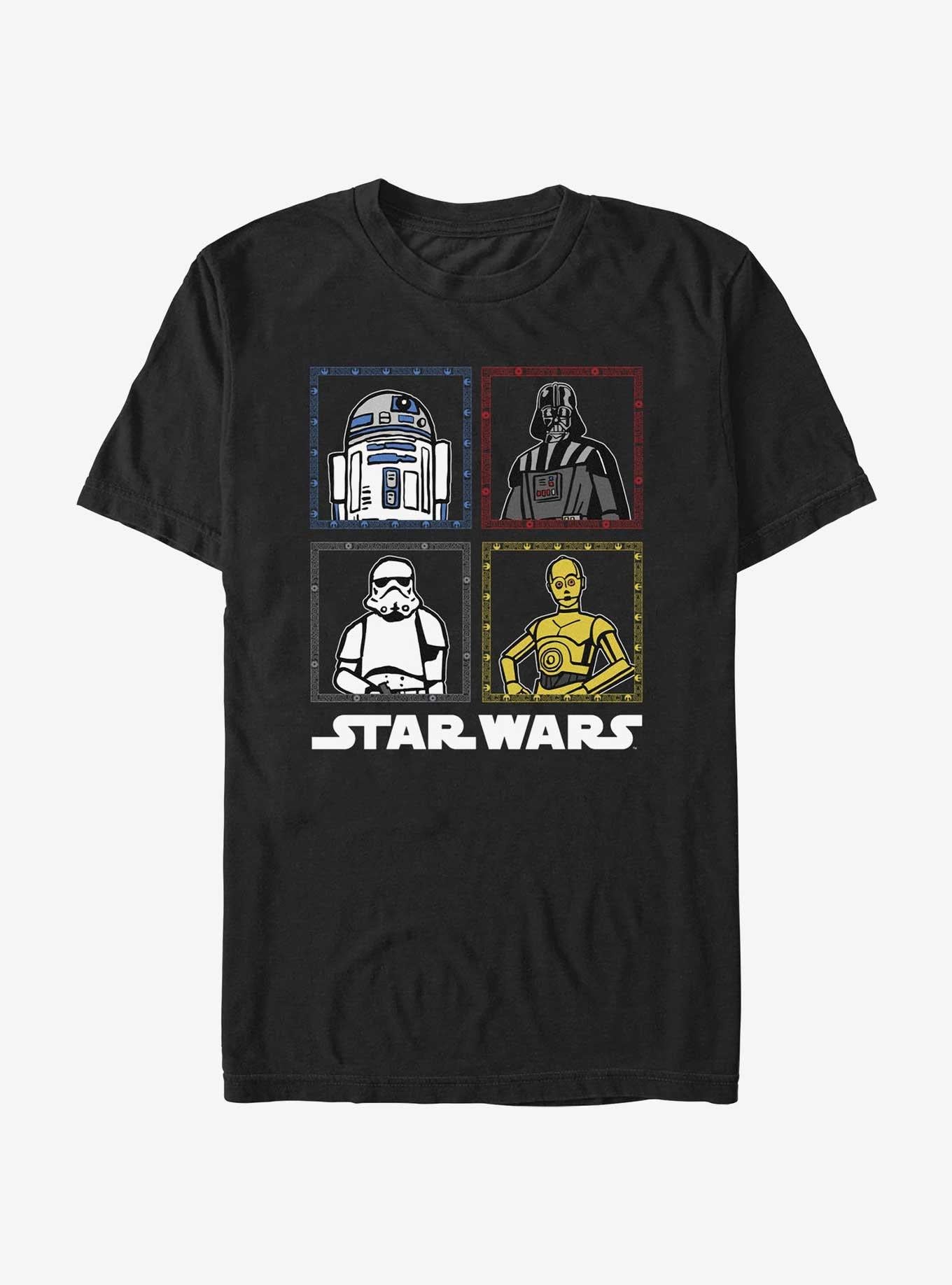 Star Wars Square Portraits T-Shirt | Trending Graphic Tee For Fans