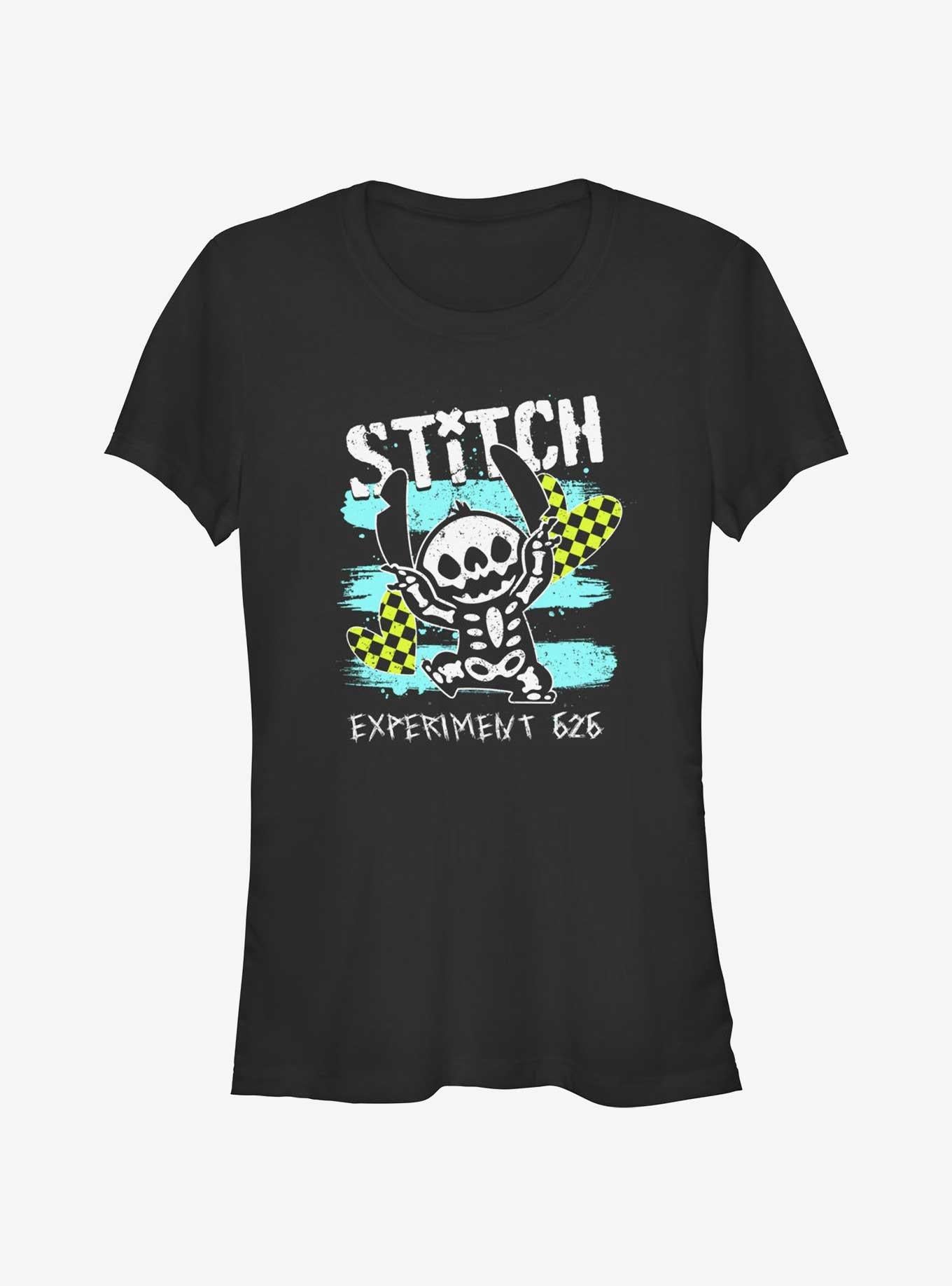 Disney Lilo & Stitch Emo Skelestitch Girls T-Shirt | Trending Graphic Tee For Fans