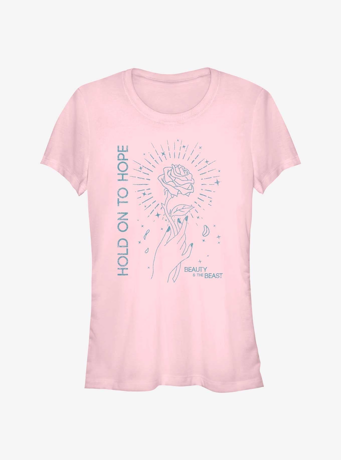 Disney Beauty And The Beast Hold On To Hope Girls T-Shirt | Trending Graphic Tee For Fans