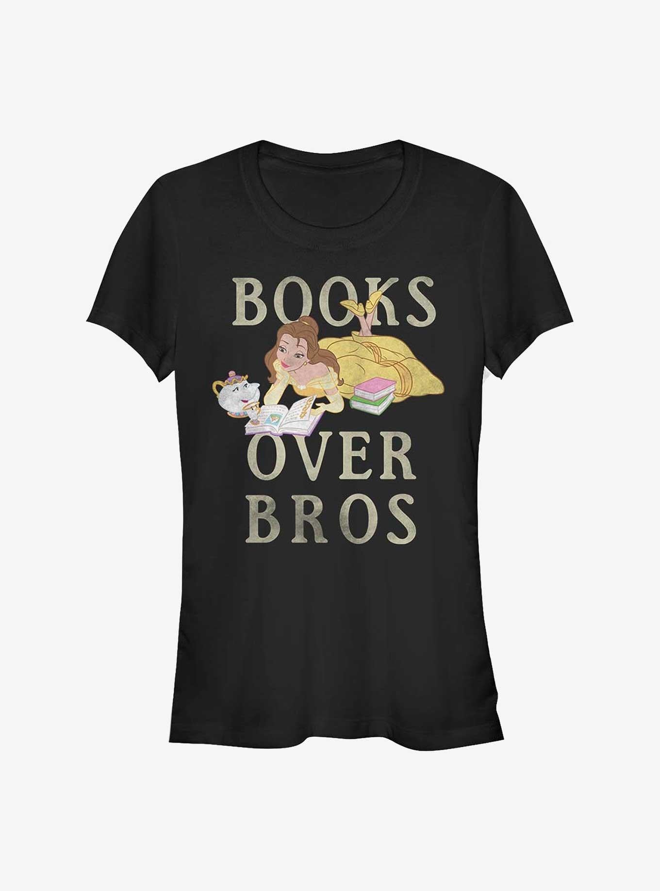 Disney Beauty Beast Books Over Bros Girls T-Shirt | Trending Graphic Tee For Fans