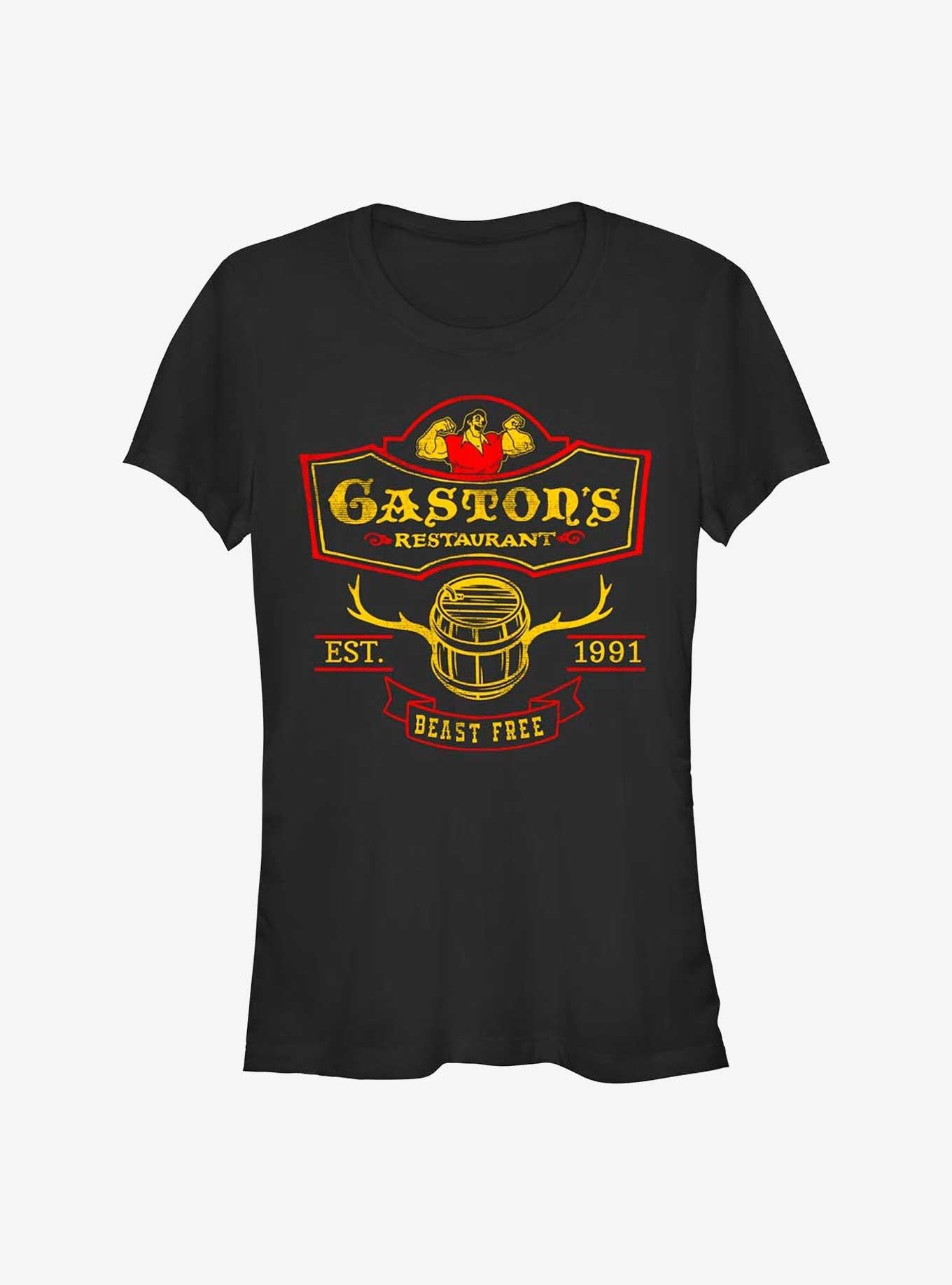 Disney Beauty Beast Gaston'S Restaurant Girls T-Shirt | Trending Graphic Tee For Fans