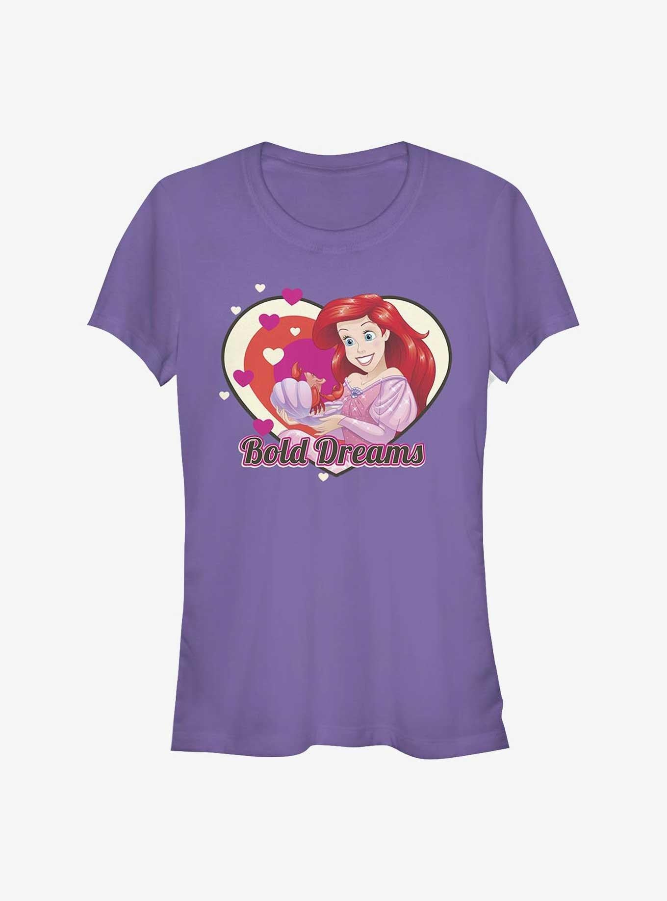 Disney The Little Mermaid Ariel Heart Bold Dreams Girls T-Shirt | Trending Graphic Tee For Fans