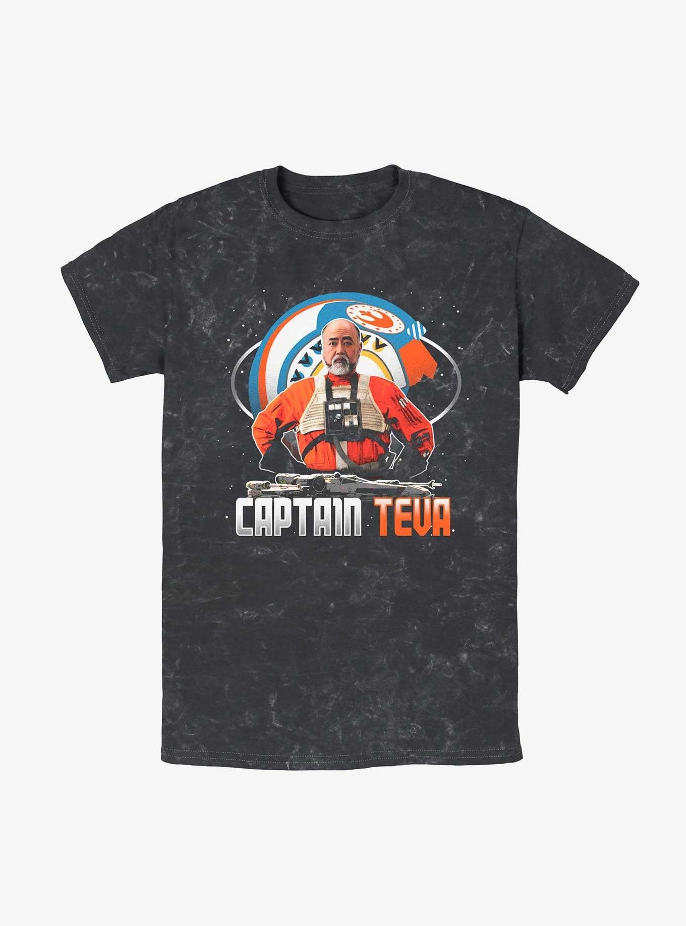 Star Wars The Mandalorian Captain Teva Mineral Wash T-Shirt | Trending Graphic Tee For Fans