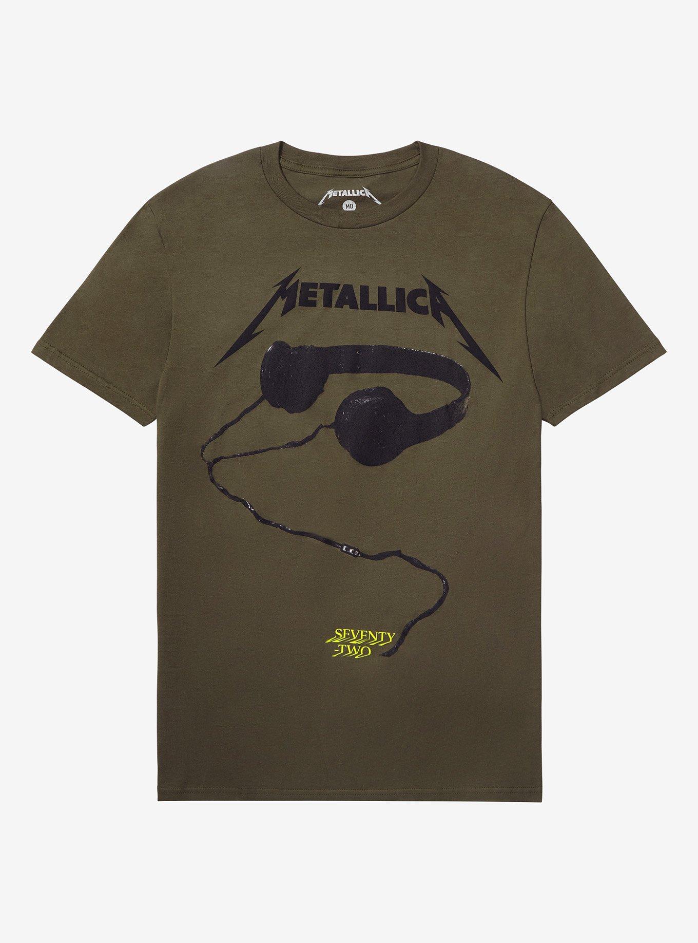 Metallica 72 Seasons Headphones Boyfriend Fit Girls T-Shirt | Trending Graphic Tee For Fans