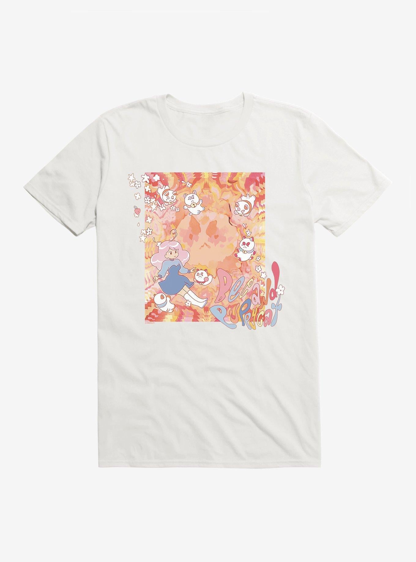 Bee And Puppycat Watercolor Art Flowers T-Shirt | Trending Graphic Tee For Fans