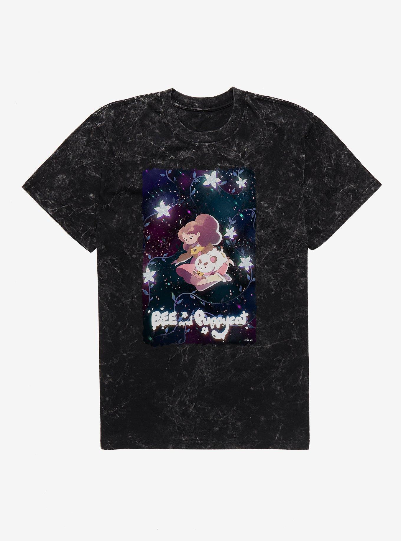 Bee And Puppycat Space Flowers Poster Mineral Wash T-Shirt | Trending Graphic Tee For Fans