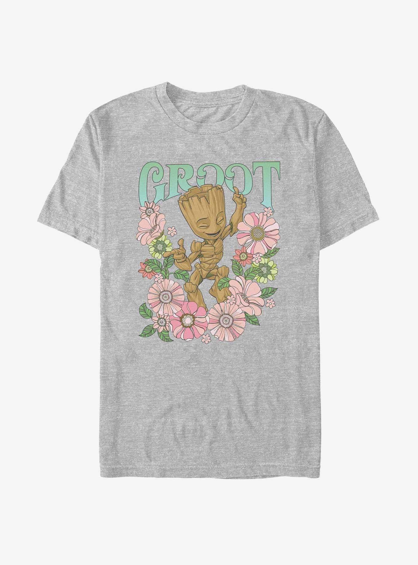Marvel Guardians of the Galaxy Groot Flower Dance T-Shirt | Trending Graphic Tee For Fans