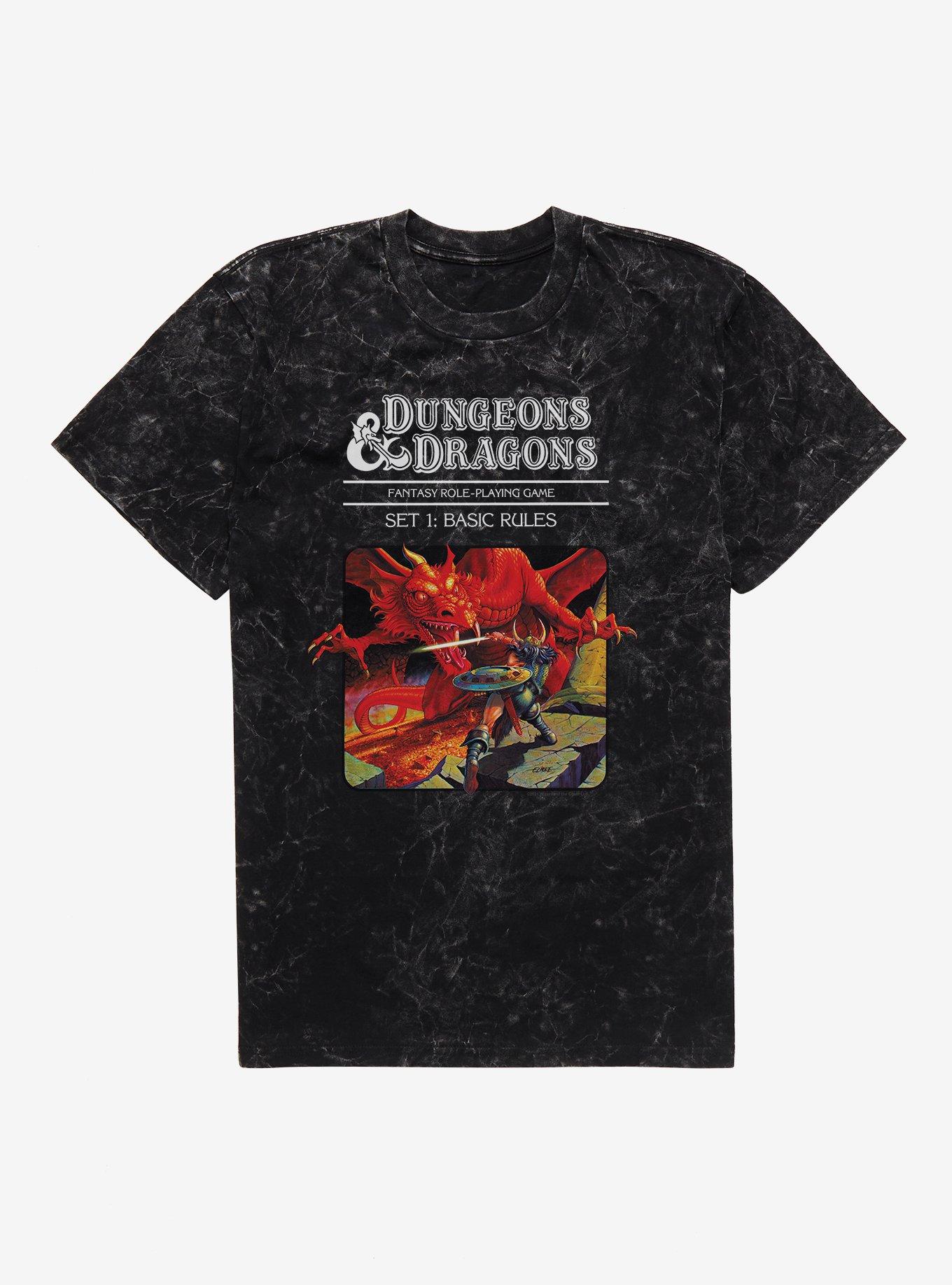Dungeons & Dragons Vintage Basic Rules Mineral Wash T-Shirt | Trending Graphic Tee For Fans