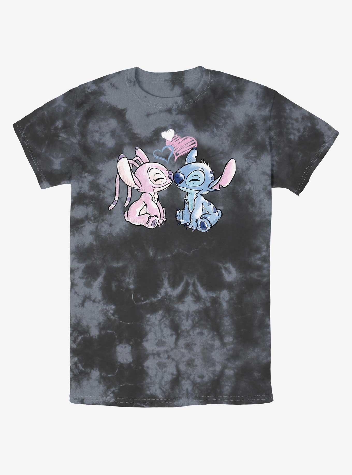 Disney Lilo & Stitch Angel Loves Stitch Tie-Dye T-Shirt | Trending Graphic Tee For Fans