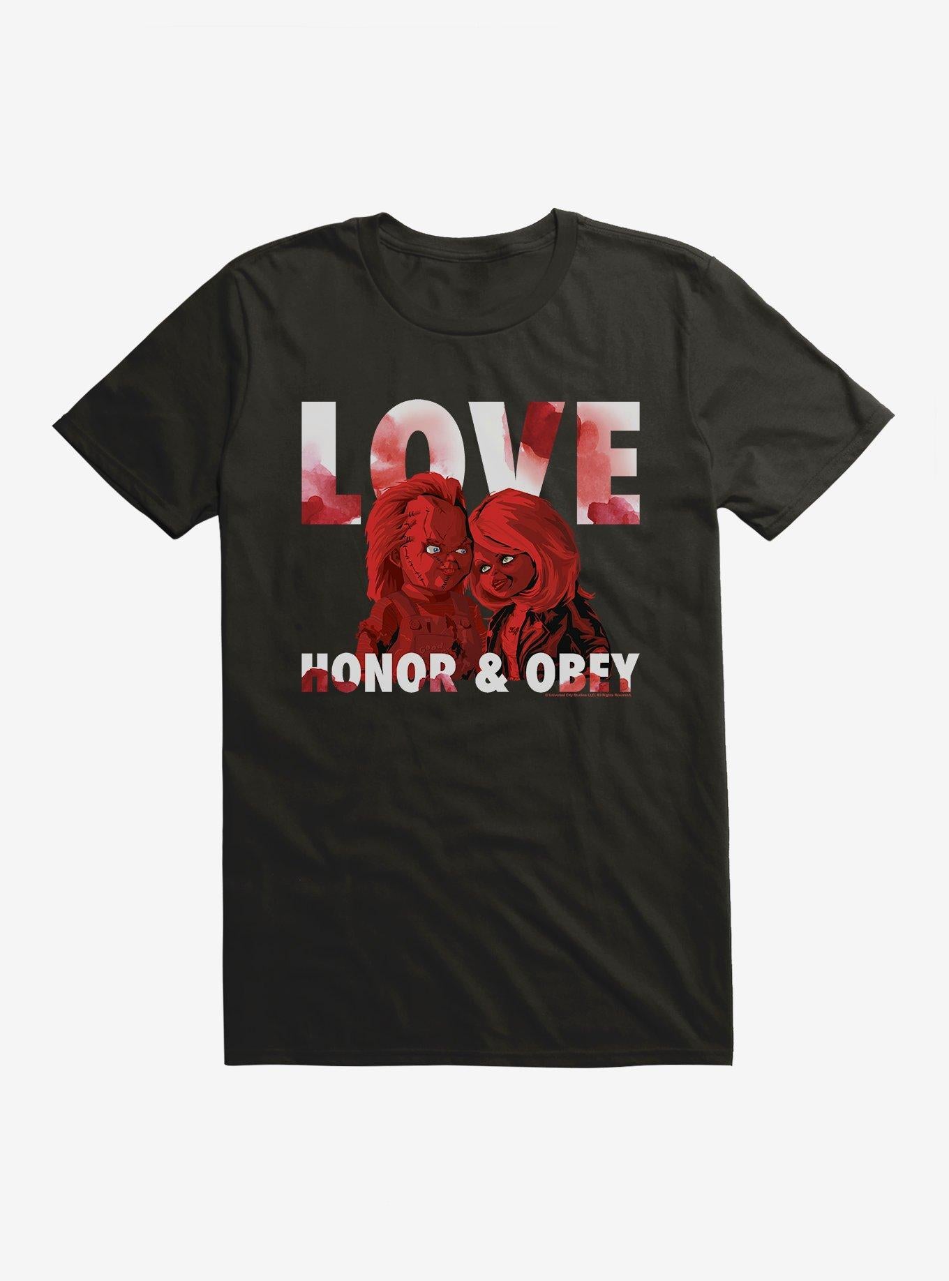 Chucky Love, Honor & Obey T-Shirt | Trending Graphic Tee For Fans