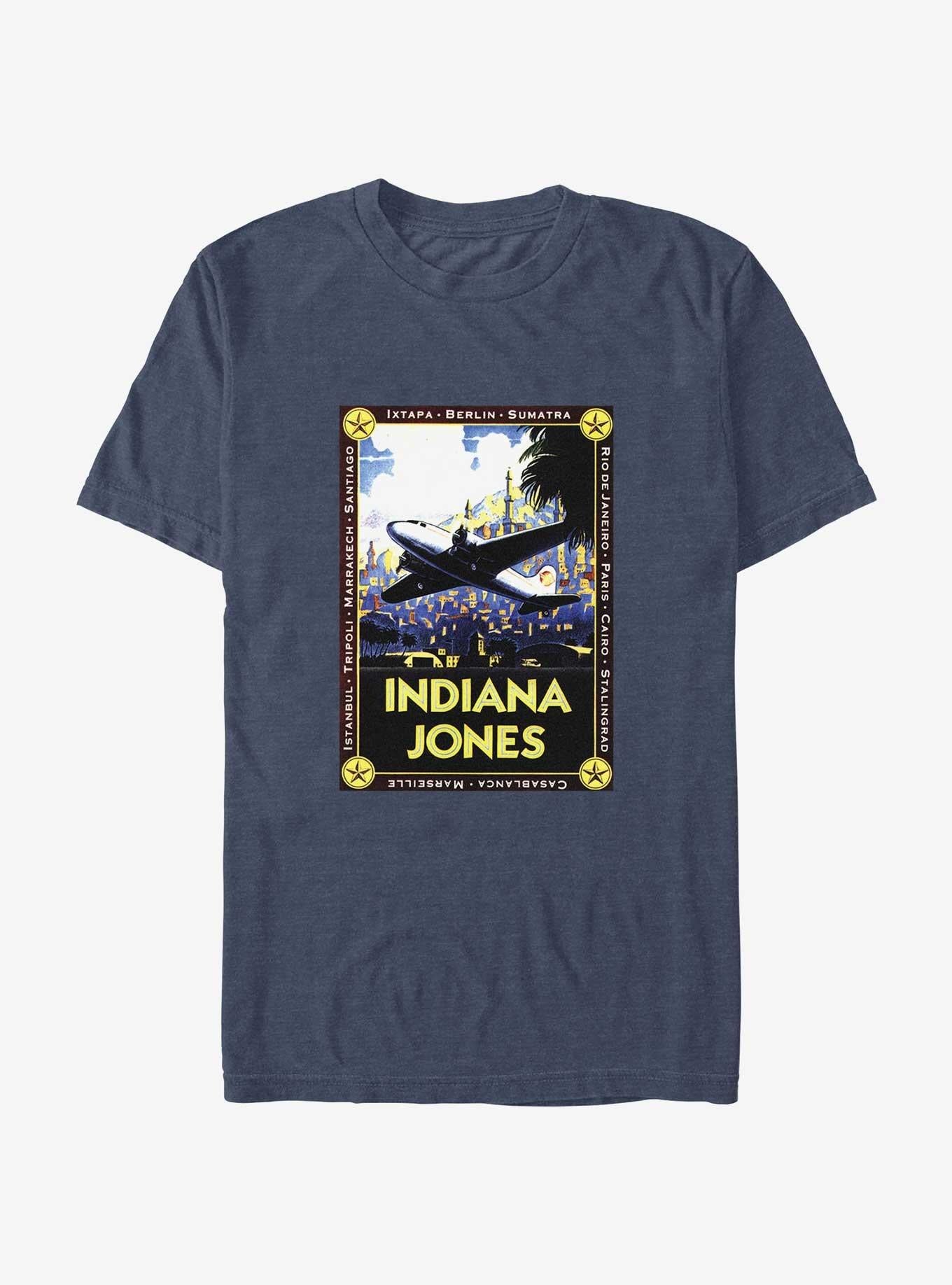 Indiana Jones Cities Postal T-Shirt | Trending Graphic Tee For Fans