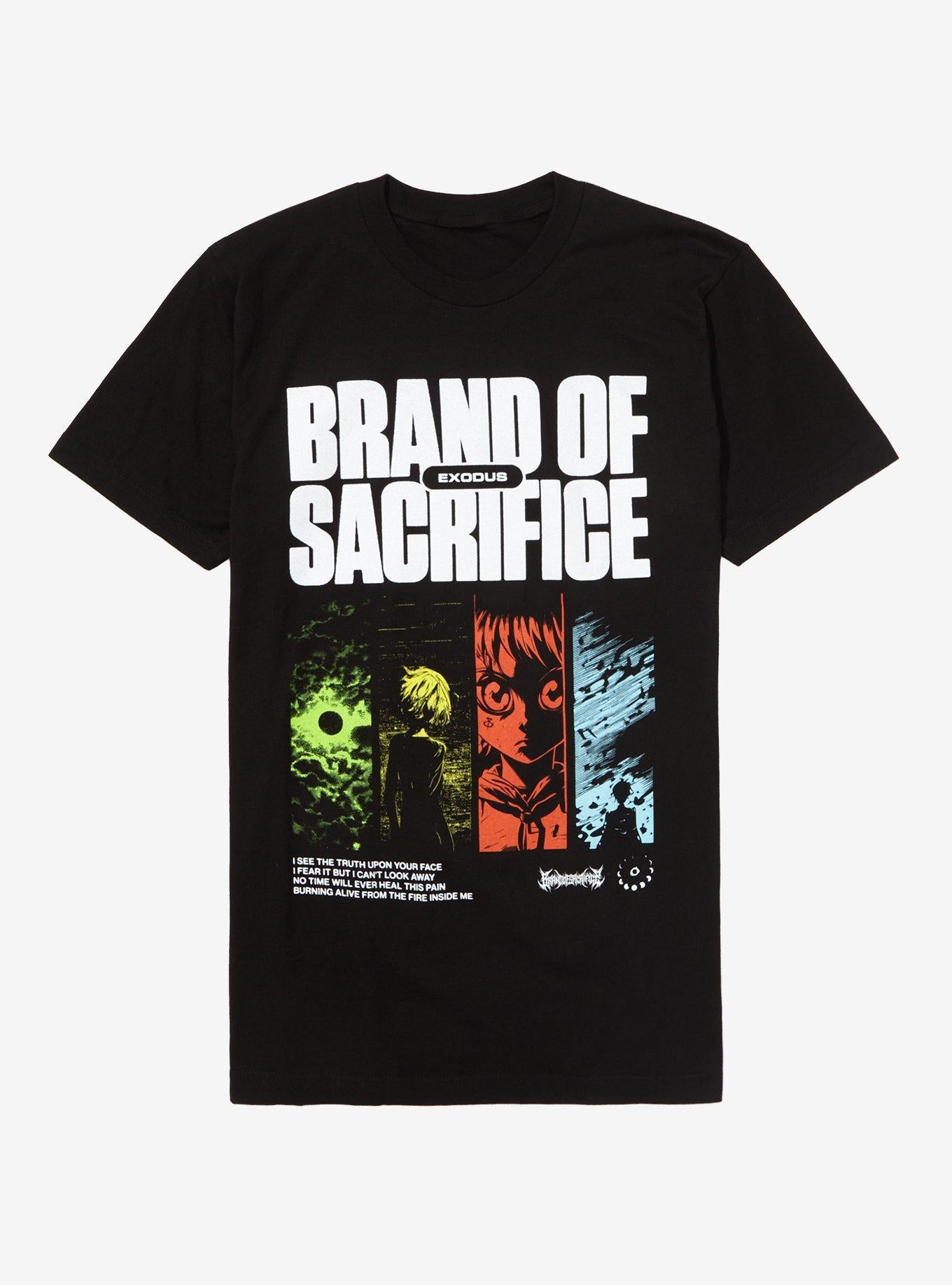 Brand Of Sacrifice Exodus Panels T-Shirt | Trending Graphic Tee For Fans