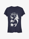 Disney The Little Mermaid Ariel And Friends Girls T-Shirt | Trending Graphic Tee For Fans