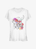 Disney The Little Mermaid Ariel Real Flowers Girls T-Shirt | Trending Graphic Tee For Fans