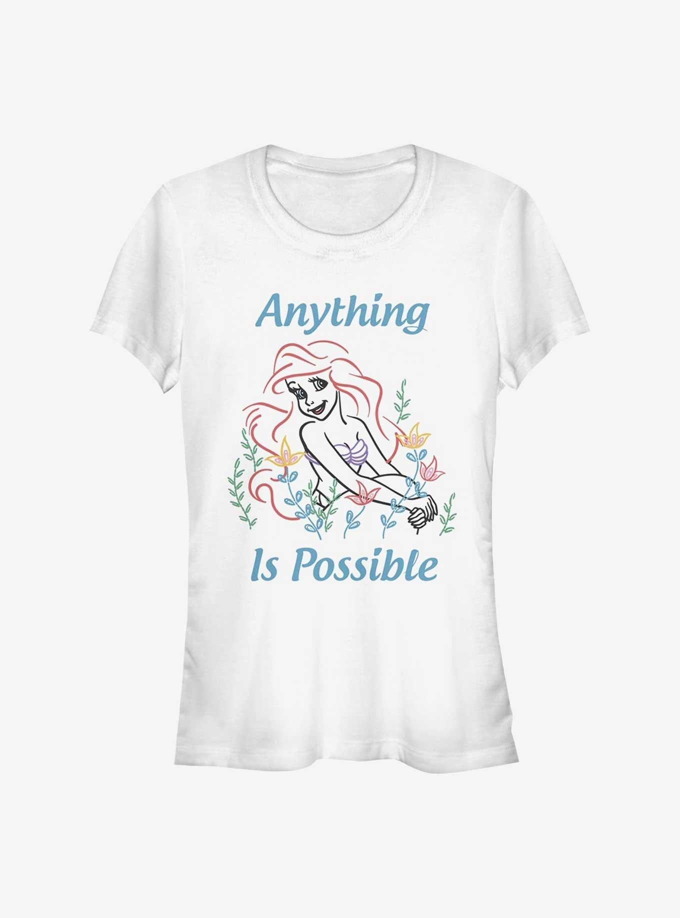 Disney The Little Mermaid Anything Is Possible Girls T-Shirt | Trending Graphic Tee For Fans