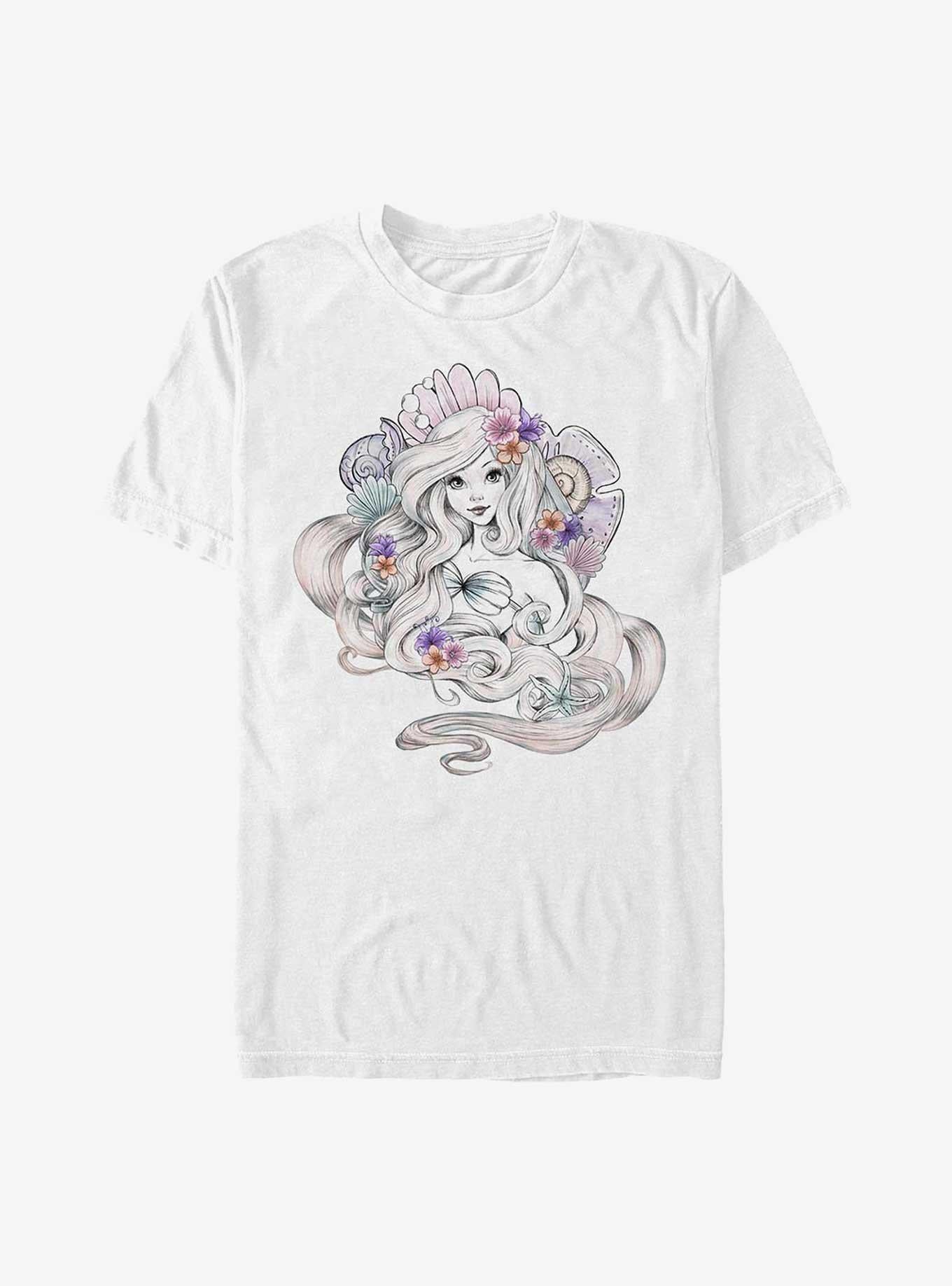 Disney The Little Mermaid Pastel Mermaid Shells T-Shirt | Trending Graphic Tee For Fans