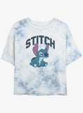 Disney Lilo & Stitch Hangry Stitch Tie-Dye Girls Crop T-Shirt | Trending Graphic Tee For Fans