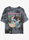 Disney Lilo & Stitch Aloha Stitch Tie-Dye Girls Crop T-Shirt | Trending Graphic Tee For Fans