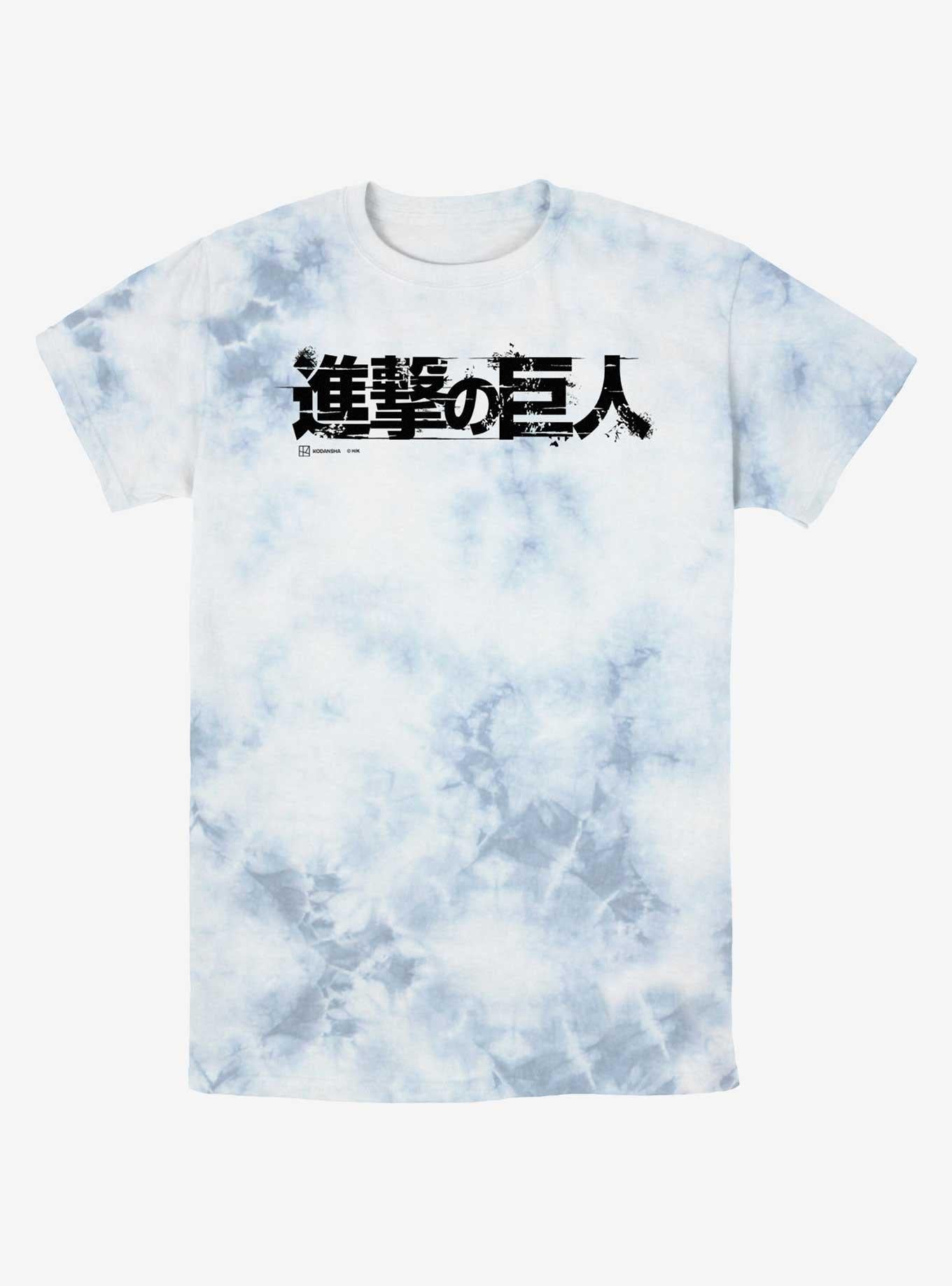 Attack On Titan Japanese Logo Tie-Dye T-Shirt | Trending Graphic Tee For Fans
