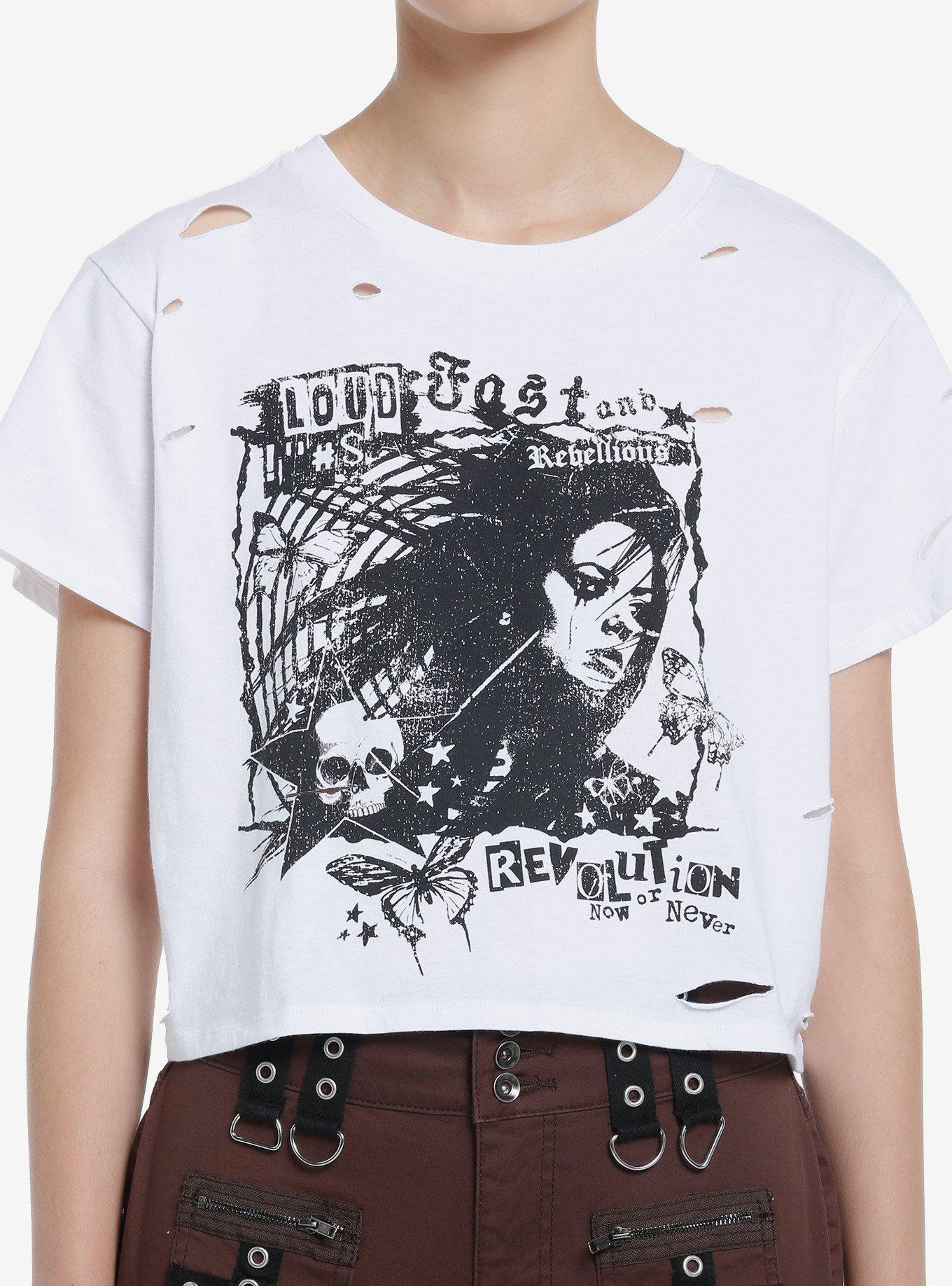 Social Collision Loud Fast & Rebellious Girls Crop T-Shirt | Trending Graphic Tee For Fans