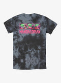 Star Wars The Mandalorian Grogu Neon Logo Tie-Dye T-Shirt | Trending Graphic Tee For Fans