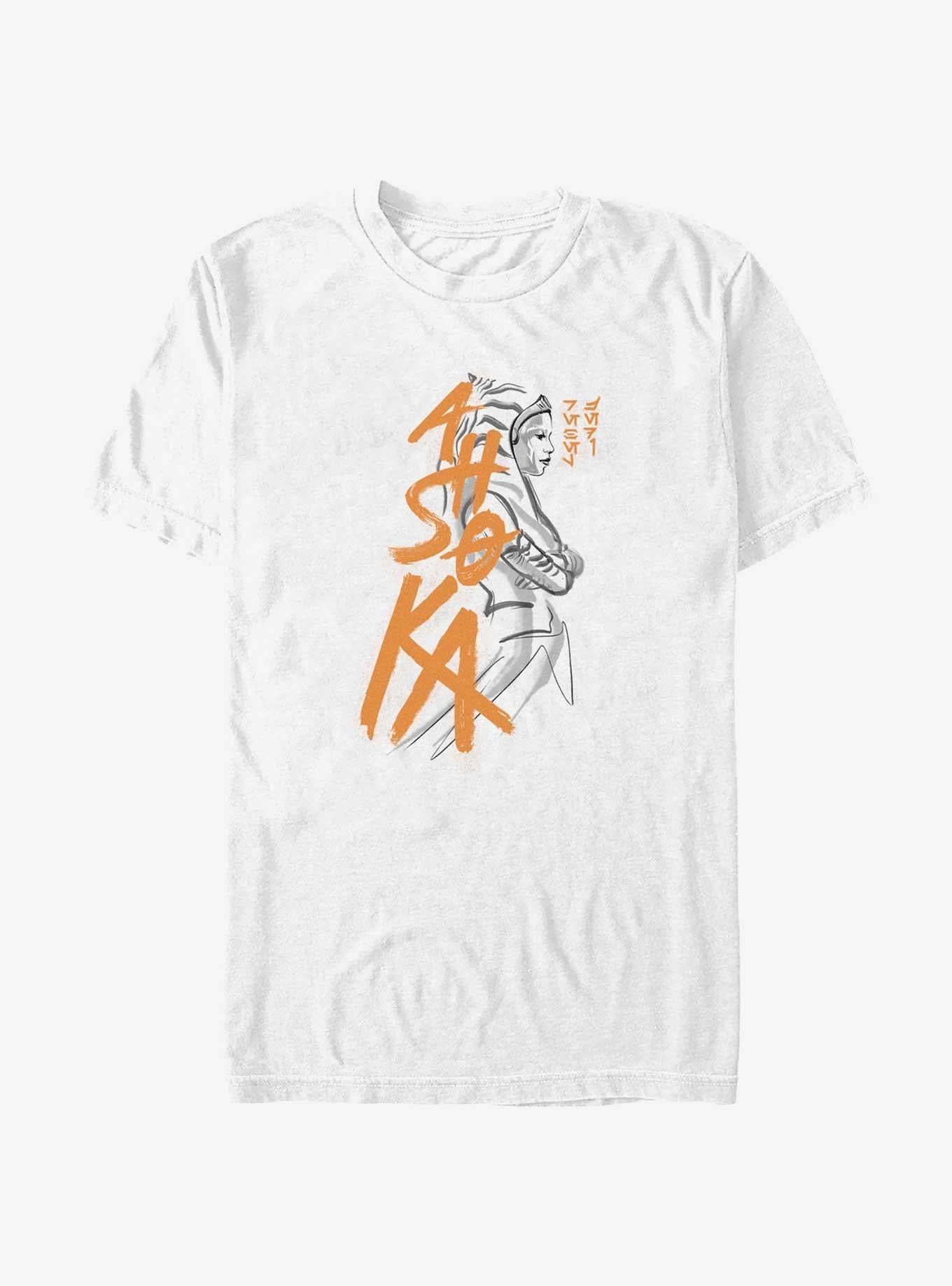 Star Wars Ahsoka Brush Strokes Portrait T-Shirt | Trending Graphic Tee For Fans