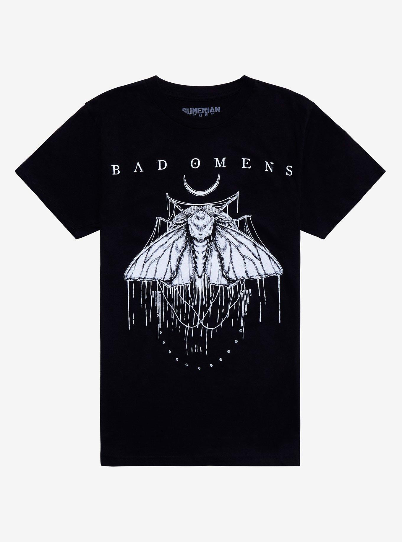 Bad Omens Moth Boyfriend Fit Girls T-Shirt | Trending Graphic Tee For Fans