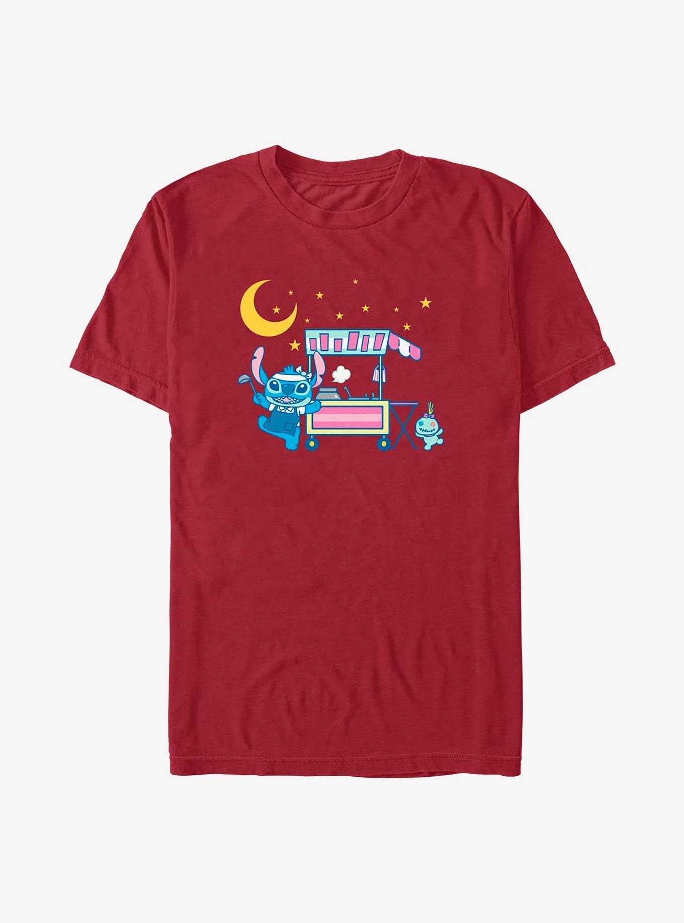 Disney Lilo & Stitch Chinese Street Food T-Shirt | Trending Graphic Tee For Fans