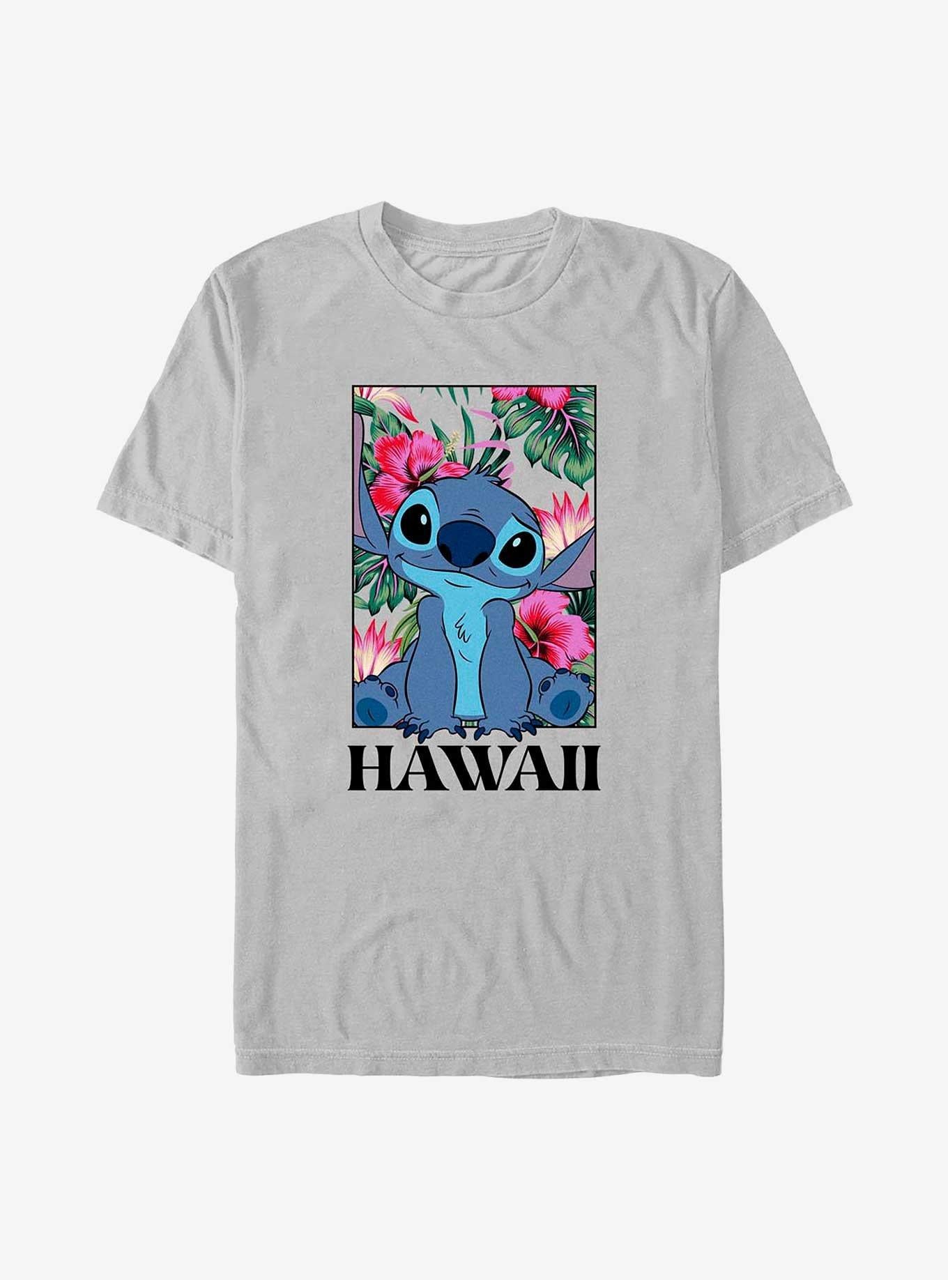 Disney Lilo & Stitch Stitch Floral Frame T-Shirt | Trending Graphic Tee For Fans