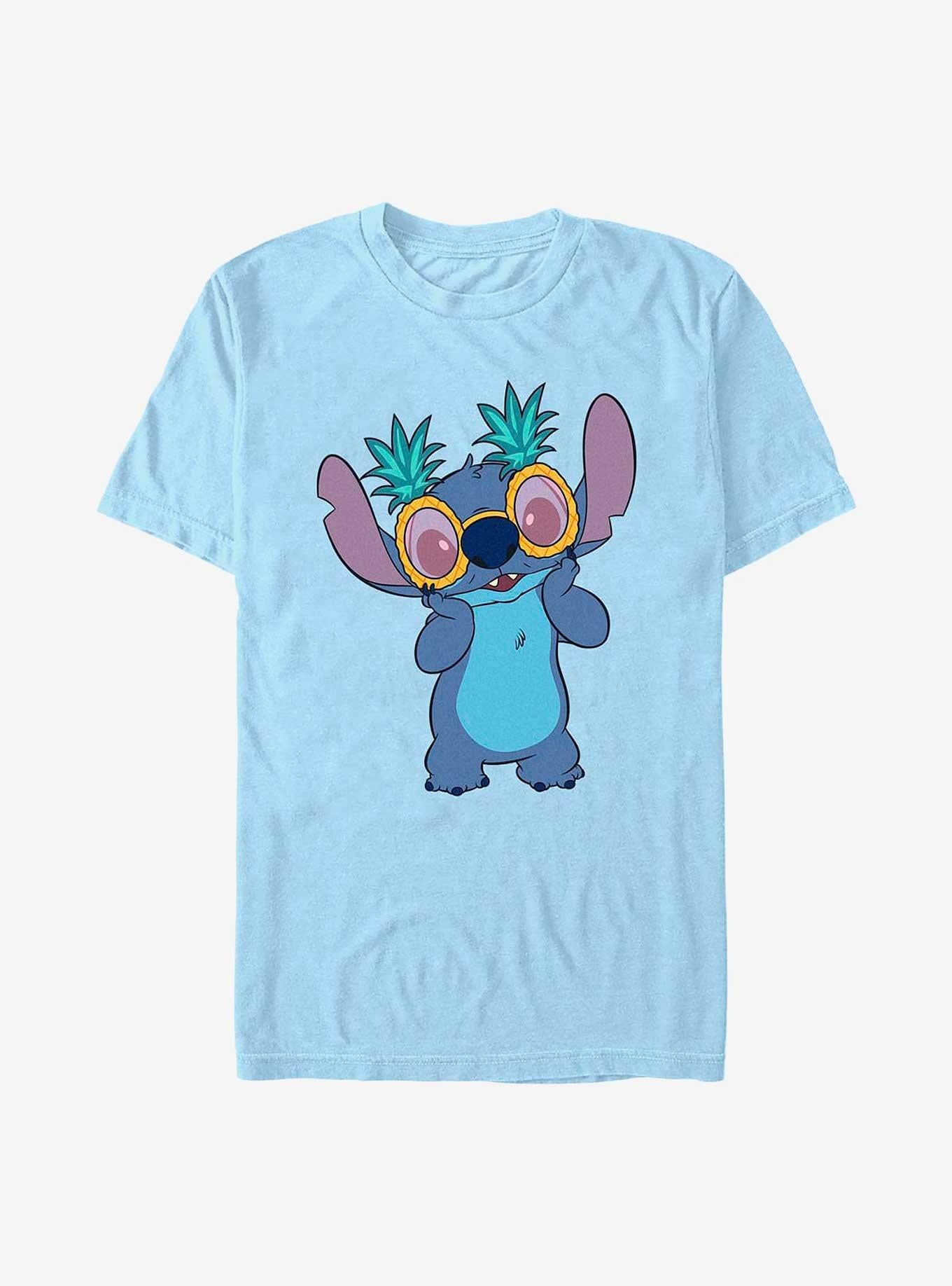 Disney Lilo & Stitch Stitch Pineapple Glasses T-Shirt | Trending Graphic Tee For Fans