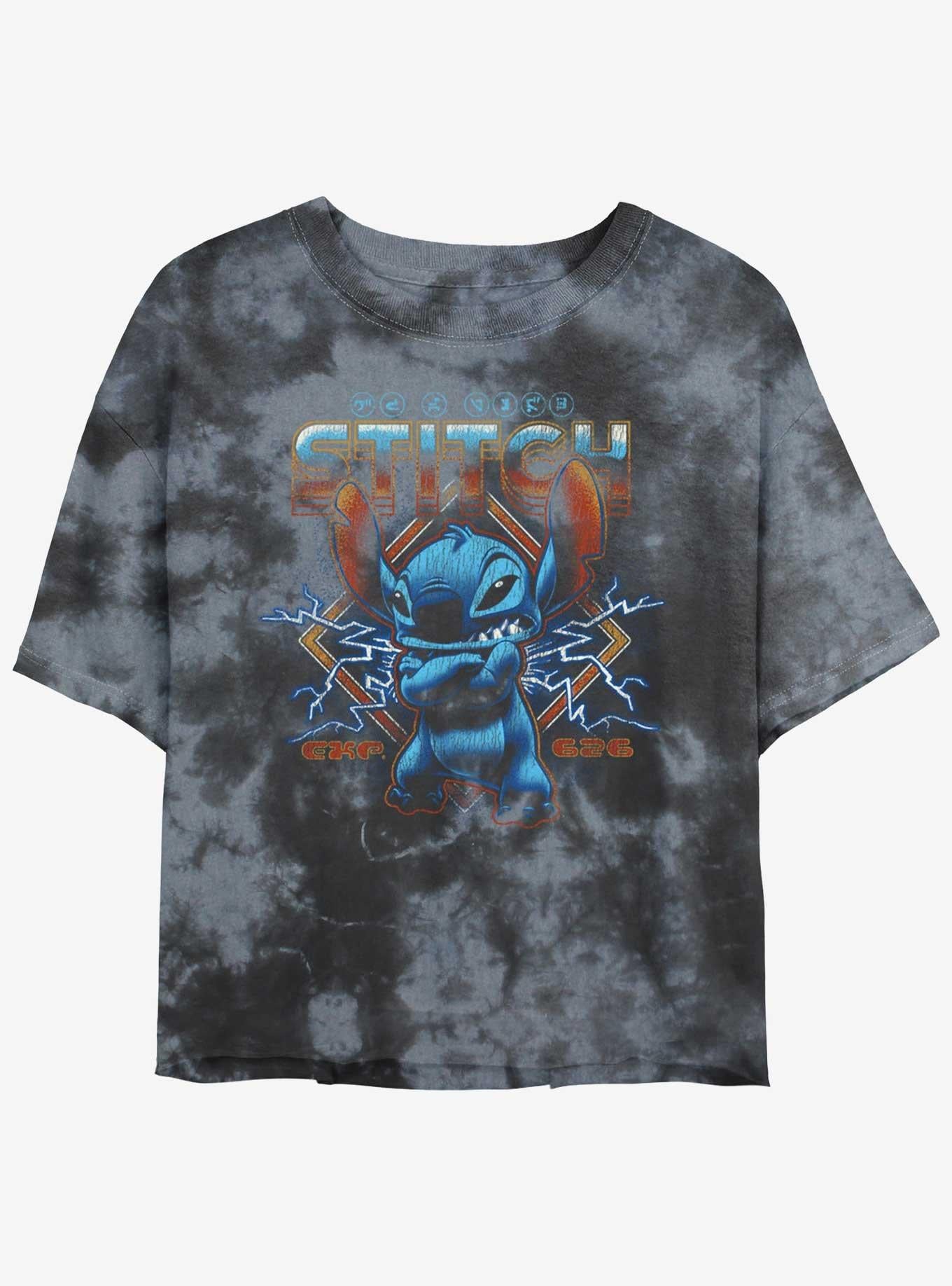 Disney Lilo & Stitch Rock Girls Tie-Dye Crop T-Shirt | Trending Graphic Tee For Fans