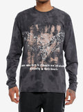Distressed Moth Dark Wash Long-Sleeve T-Shirt | Trending Graphic Tee For Fans