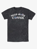 Disney Lilo & Stitch Need More Coffee Mineral Wash T-Shirt | Trending Graphic Tee For Fans