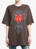 Hot Stuff Ornate Cross Girls Oversized T-Shirt | Trending Graphic Tee For Fans
