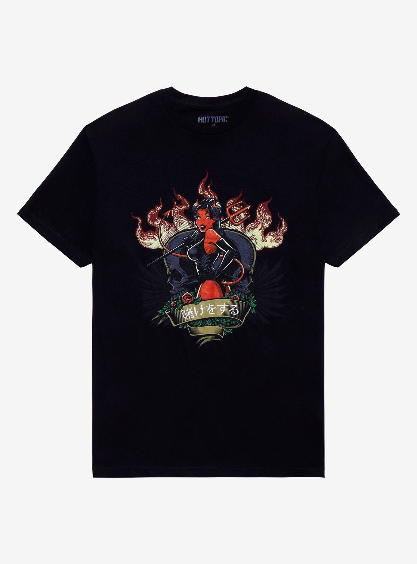 Devil Babe Flames T-Shirt | Trending Graphic Tee For Fans