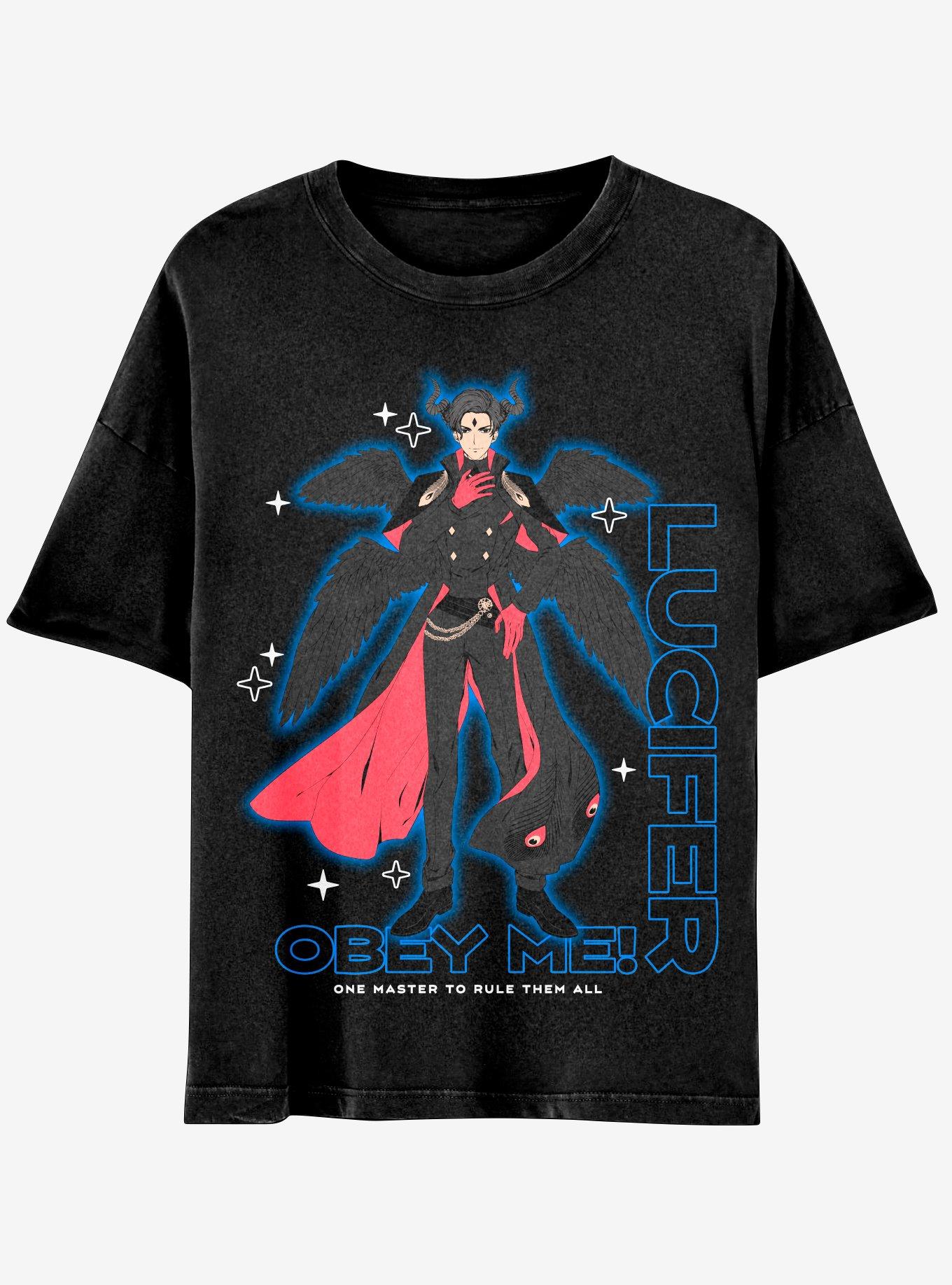 Obey Me! Lucifer Boyfriend Fit Girls T-Shirt | Trending Graphic Tee For Fans