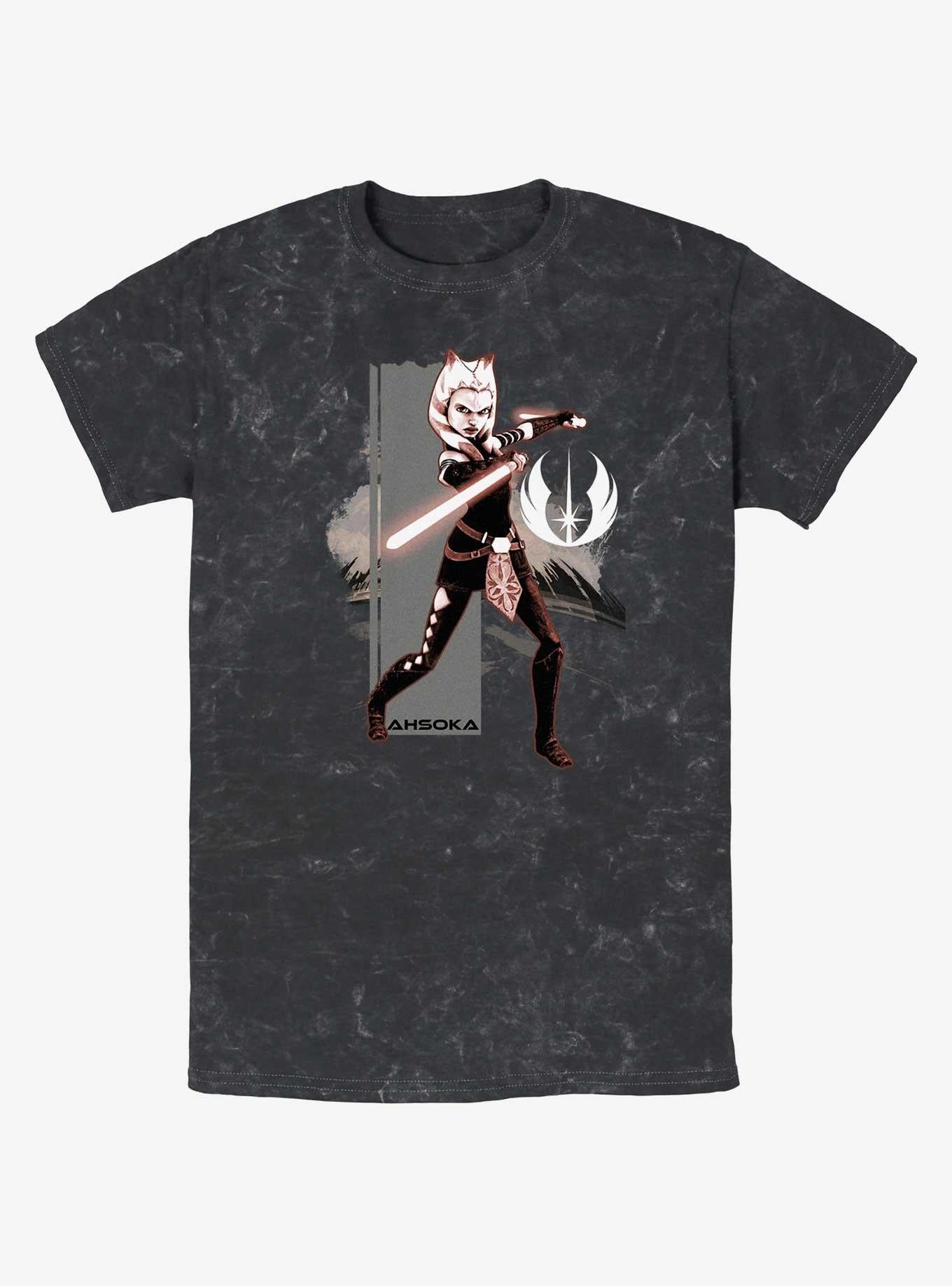 Star Wars Ahsoka Grey Jedi Mineral Wash T-Shirt | Trending Graphic Tee For Fans