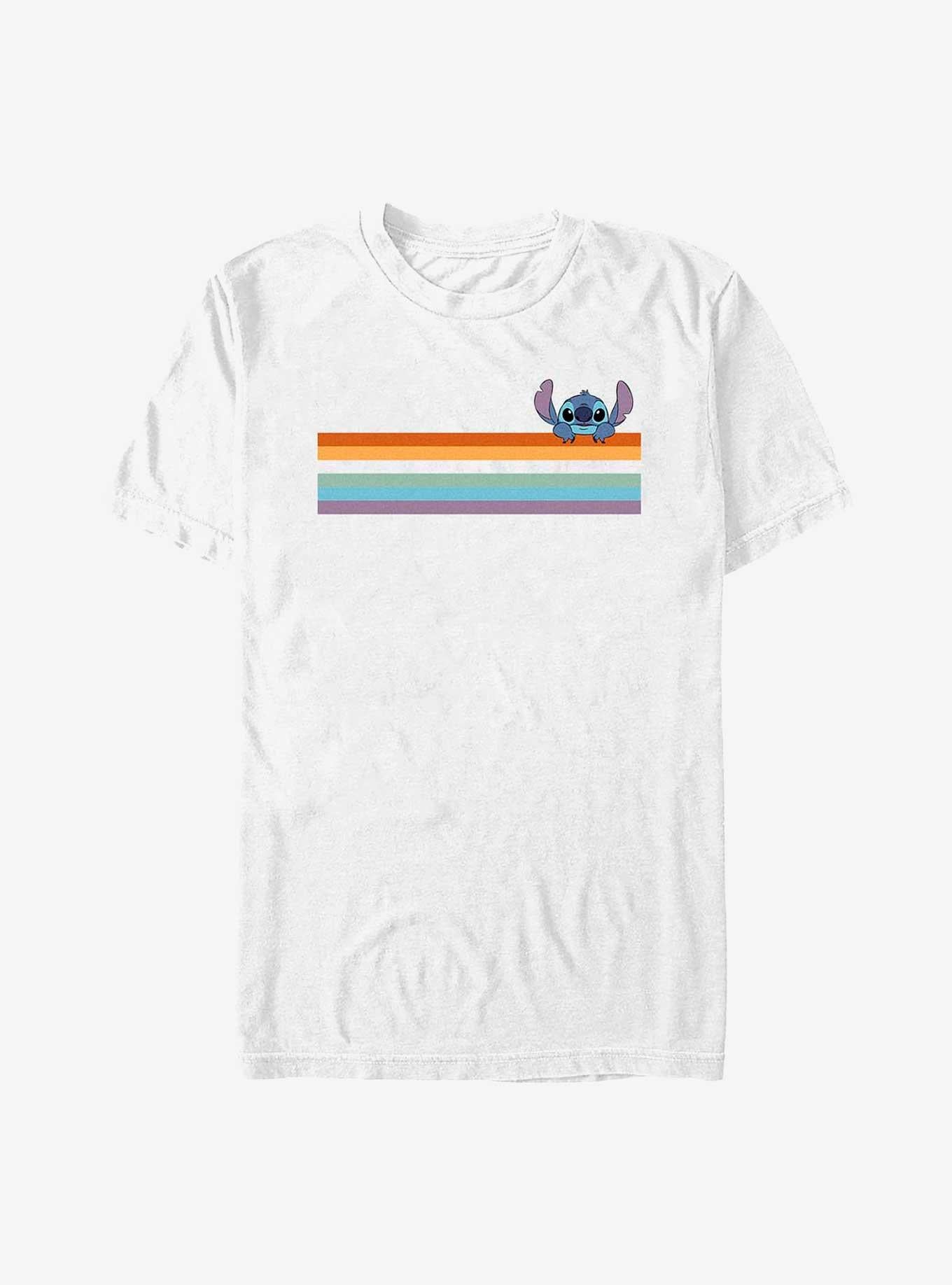 Disney Lilo & Stitch Rainbow Pocket T-Shirt | Trending Graphic Tee For Fans
