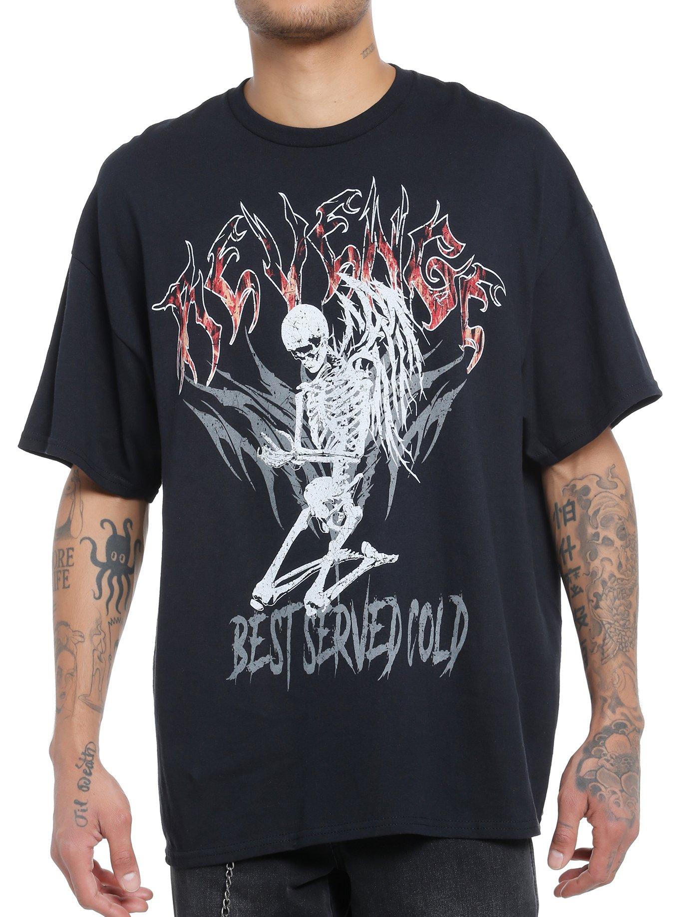 Revenge Served Cold Oversized T-Shirt | Trending Graphic Tee For Fans
