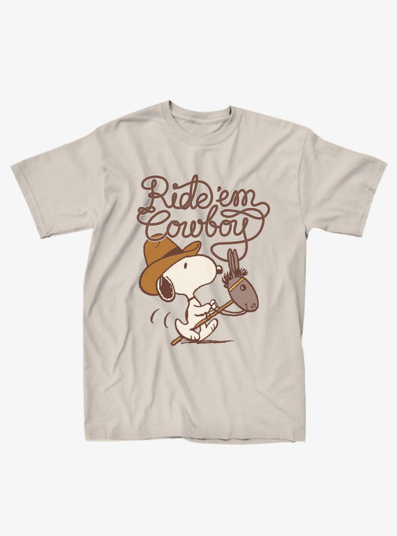 Peanuts Cowboy Snoopy Boyfriend Fit Girls T-Shirt | Trending Graphic Tee For Fans