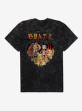 Bratz Flame Chain Heart Mineral Wash T-Shirt | Trending Graphic Tee For Fans