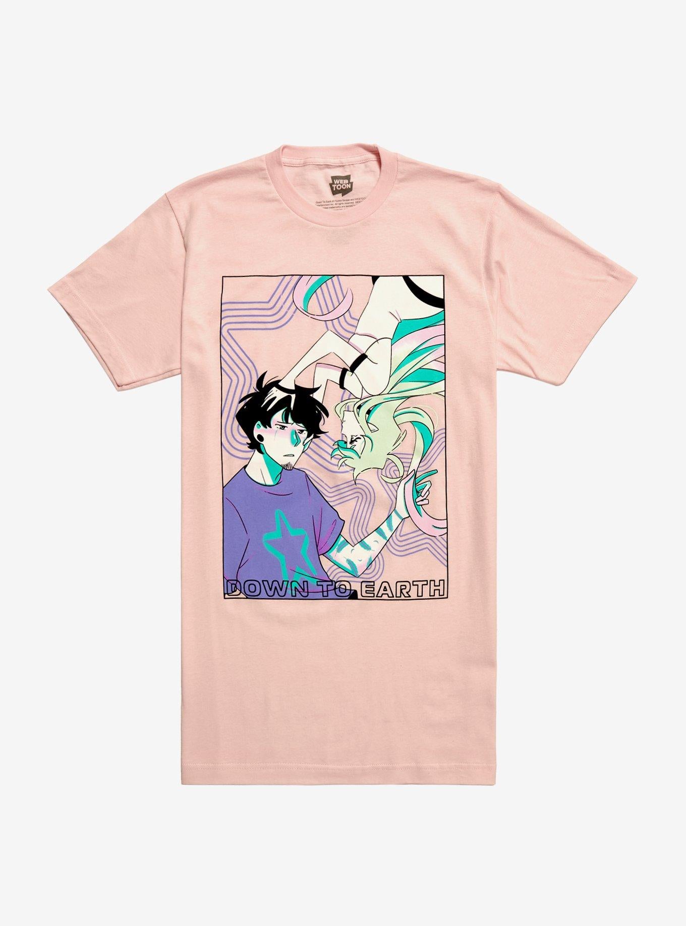 Down To Earth Duo Boyfriend Fit Girls T-Shirt | Trending Graphic Tee For Fans
