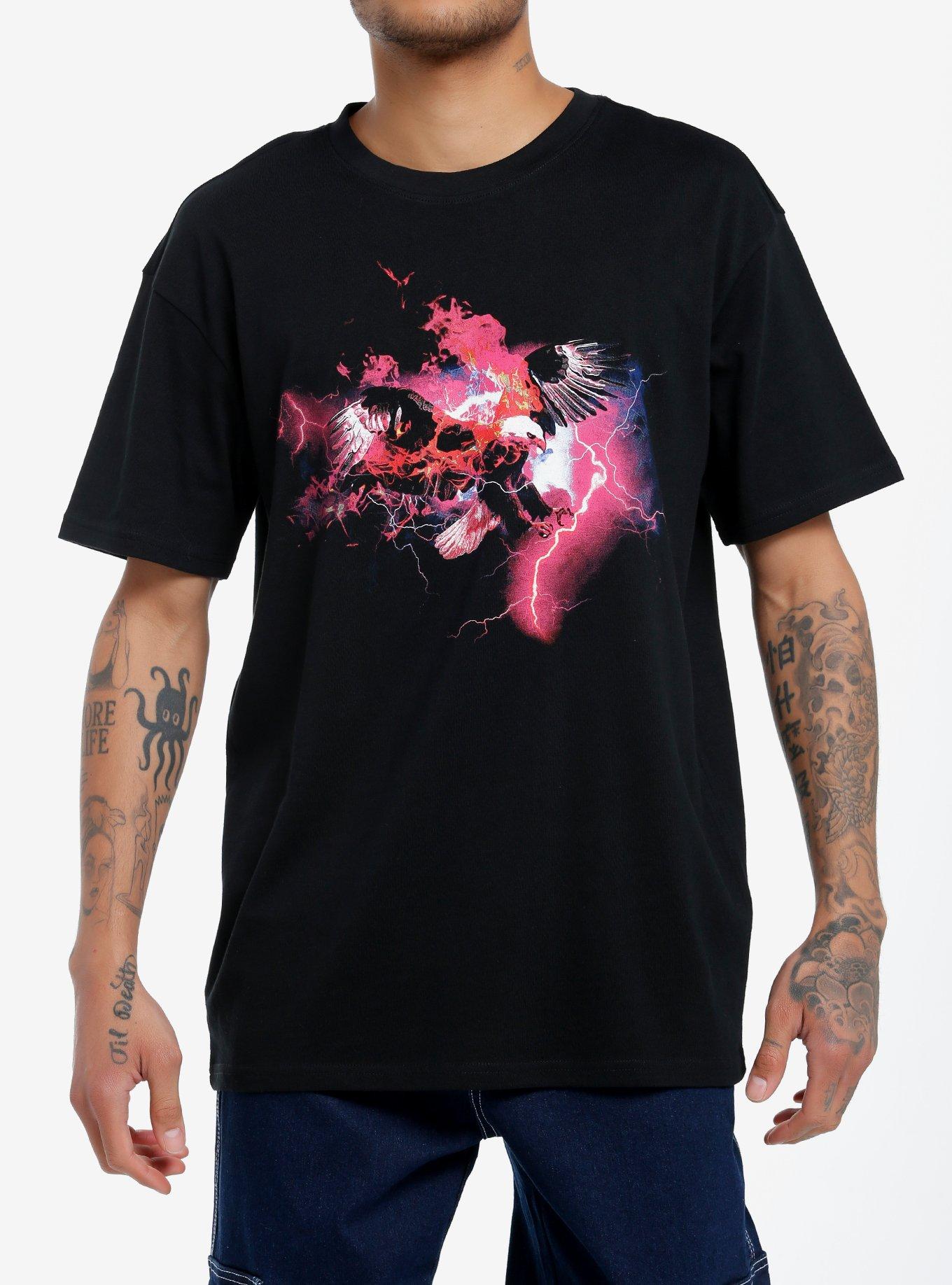 Eagle On Fire Oversized T-Shirt | Trending Graphic Tee For Fans